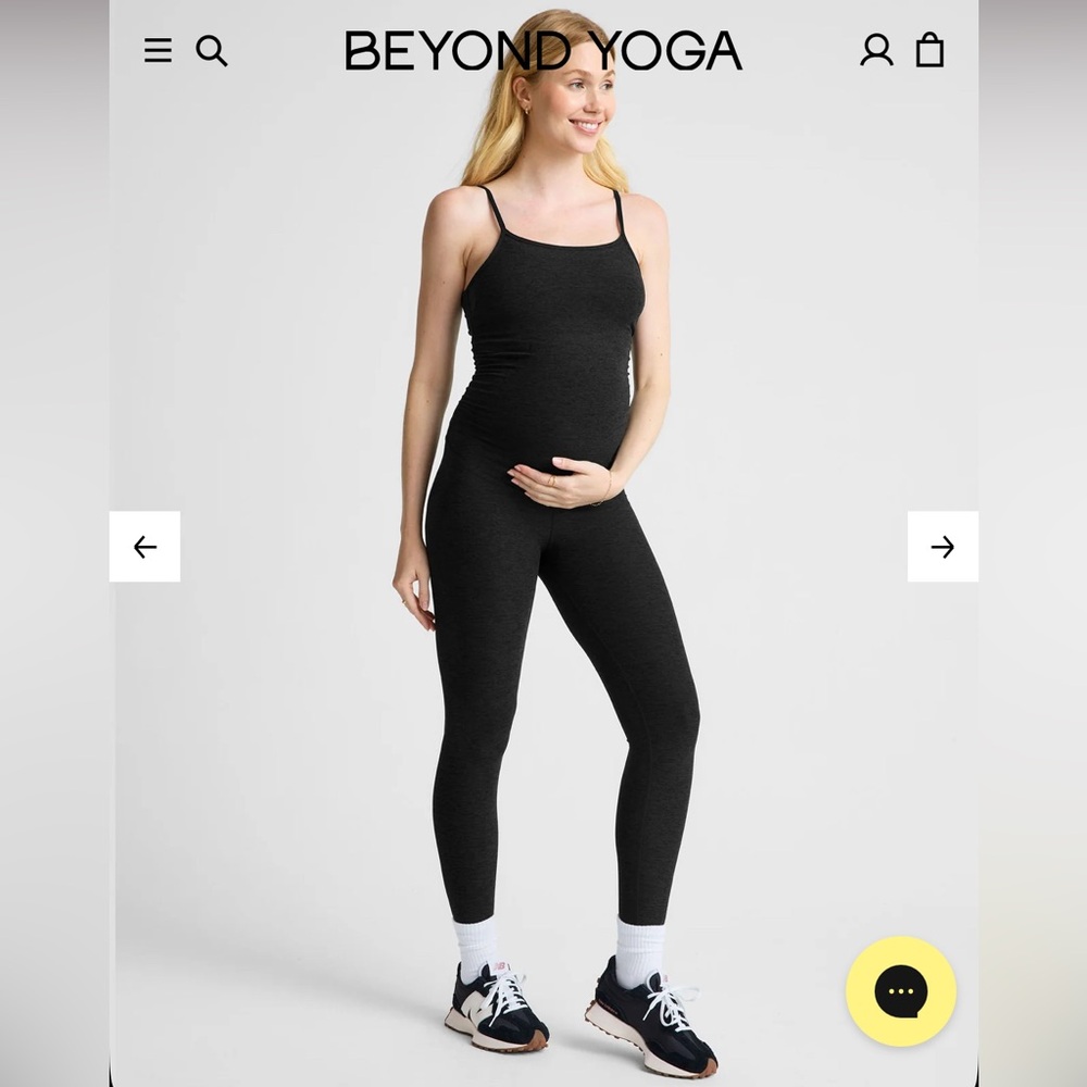 Beyond Yoga Women's Black Maternity Jumpsuit